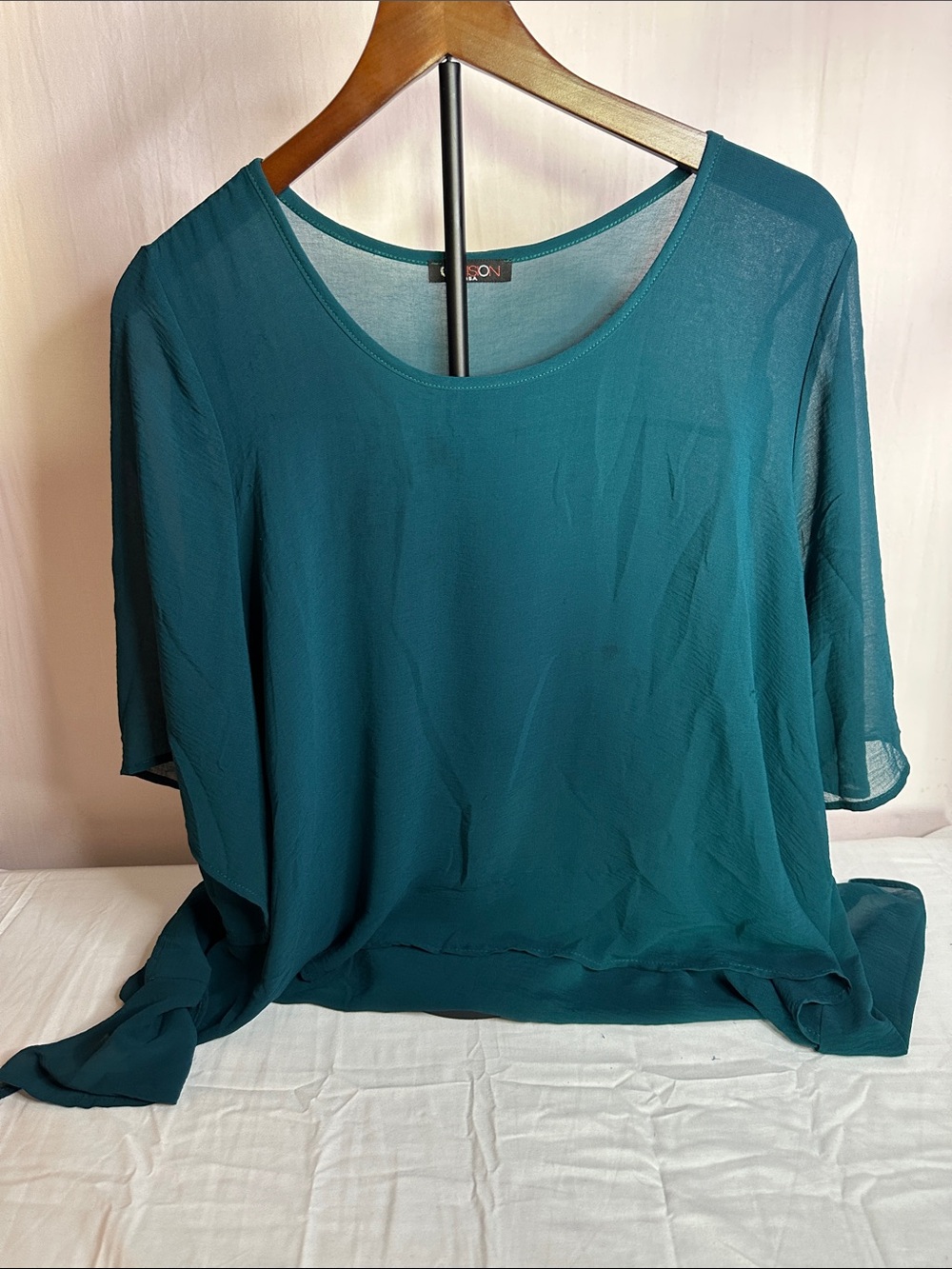 Classic Scoop-Neck Tunic in Teal